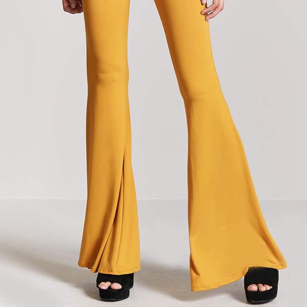 Forever 21 ribbed bell bottom pants